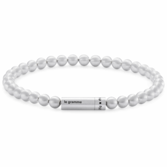LE GRAMME - BRACELET BEADS 25g ARGENT 925 LISSE BROSSÉ