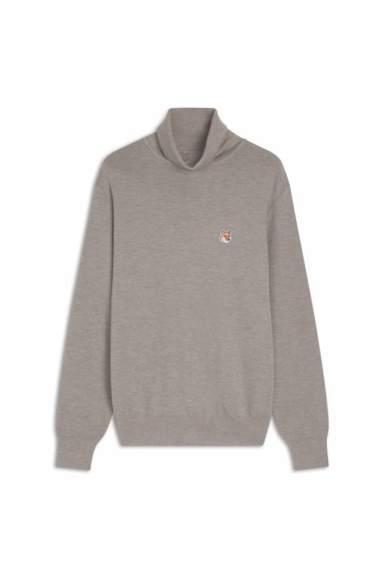 MAISON KITSUNÉ - PULL COL ROULÉ FOX HEAD PATCH