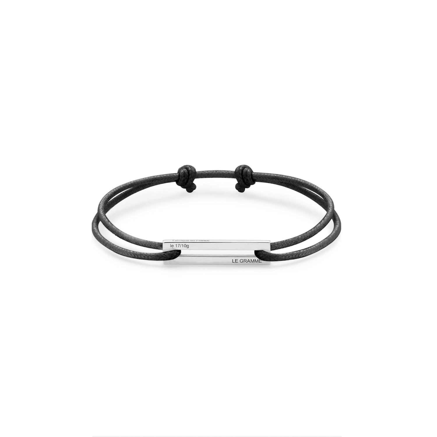 LE GRAMME - BRACELET CORDON 1,7g PERFORÉ ARGENT 925 LISSE POLI