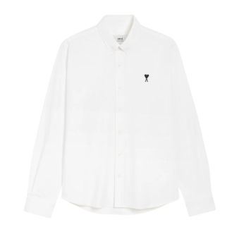 AMI - CHEMISE COL BOUTONNÉ AMI DE COEUR NOIR
