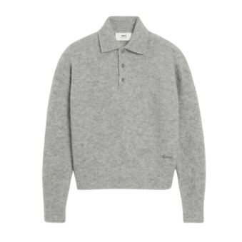 AMI - PULL COL POLO EN ALPAGA
