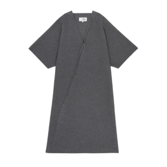MM6 - ROBE ASYMÉTRIQUE À BORDS FRANCS