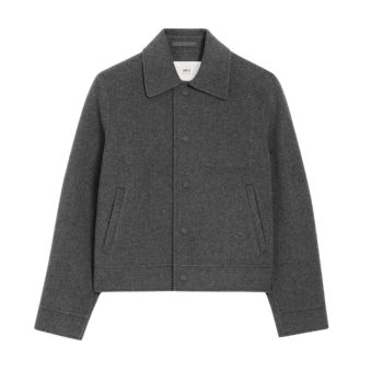 AMI - BLOUSON BOULE BOUTONNÉ EN LAINE