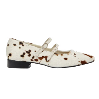 DUKE + DEXTER - BALLERINES RUBY BROWN COW MARY JANE