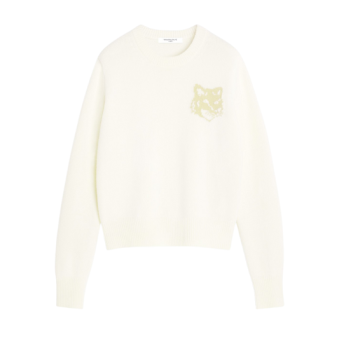 MAISON KITSUNÉ - PULL FOX HEAD INTARSIA MERINO JUMPER