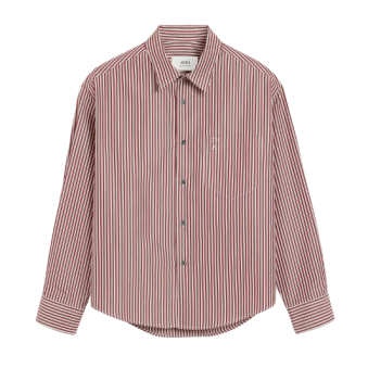 AMI - CHEMISE BOXY RAYÉE AMI DE COEUR