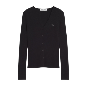 MAISON KITSUNÉ - CARDIGAN BABY FOX FINE RIB WOOL