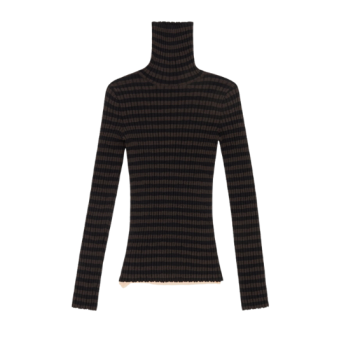 MM6 - PULL À COL ROULÉ CÔTELÉ