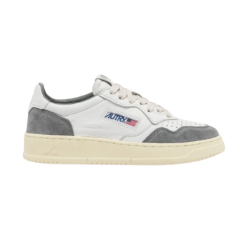 AUTRY - BASKETS MEDALIST LOW EN CUIR BLANC ET DAIM