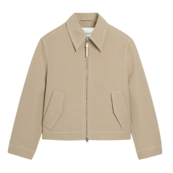 AMI - VESTE BEIGE ZIPPÉE EN COTON