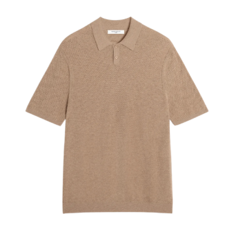 MAISON KITSUNÉ - POLO TEXTURED MERINO COTON MANCHES COURTES