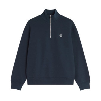 MAISON KITSUNÉ - SWEATSHIRT HALF ZIP FOX HEAD COMFORT