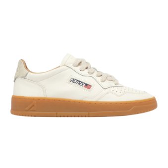 AUTRY - BASKETS MEDALIST LOW EN CUIR MARSHMALLOW