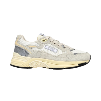 AUTRY - BASKETS HYPERWAY EN MESH BLANC ET CUIR PAILLETTES