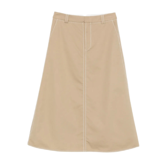 AMI - JUPE TRAPÈZE AVEC SURPIQÛRES