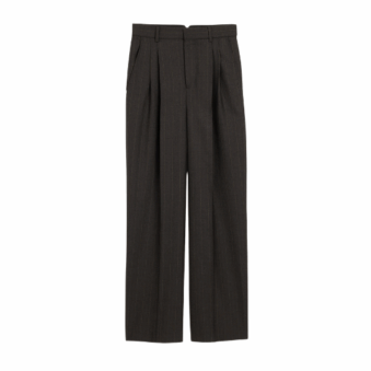AMI - PANTALON RAYÉ COUPE WIDE TAILLE HAUTE