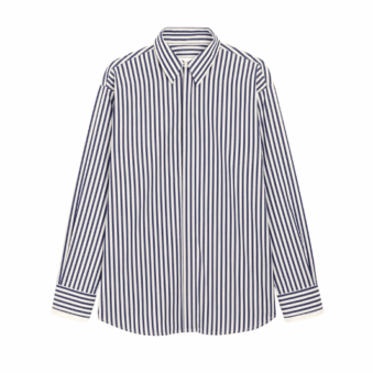 AMI - CHEMISE RAYÉE À COL AMOVIBLE
