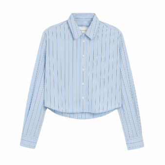 AMI - CHEMISE RAYÉE COURTE