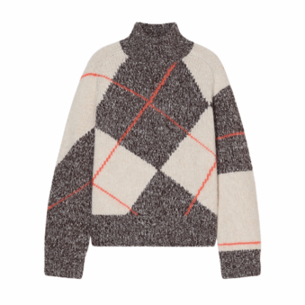 CLOSED - PULL ARGYLE ROLLÉ EN LAINE
