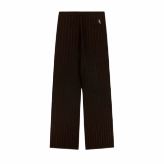 SPORTY AND RICH - PANTALON PALAZZO LOGO CÔTELÉ BRODÉ