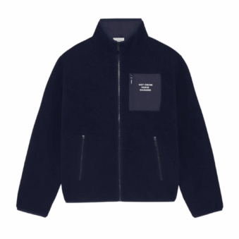 DRÔLE DE MONSIEUR - VESTE ZIPPÉE SHERPA SLOGAN