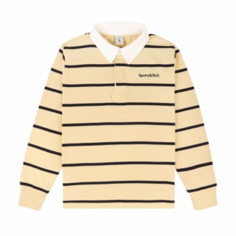 SPORTY AND RICH - POLO RUGBY SERIF LOGO RAYÉ