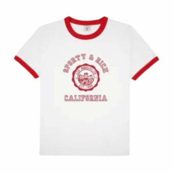 SPORTY AND RICH - T-SHIRT EMBLÈME CALIFORNIE