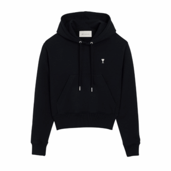 AMI - HOODIE AMI DE COEUR BLANC CROPPED