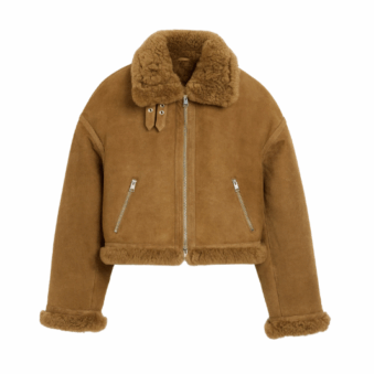 AMI - BLOUSON AVIATEUR EN SHEARLING DE MOUTON