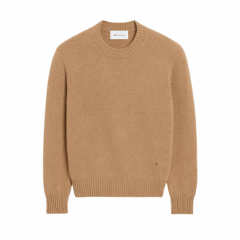 AMI - PULL COL ROND AMI DE COEUR EN CACHEMIRE