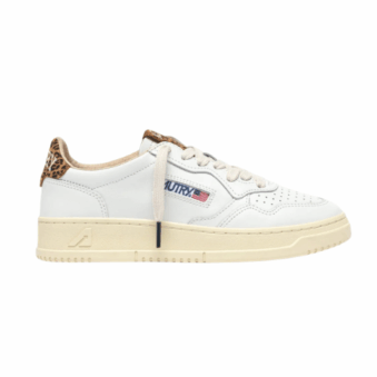 AUTRY - BASKETS MEDALIST EN CUIR ET DAIM LEOPARD