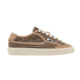 AUTRY - BASKETS WINDSCAPE LOW EN TISSU ET DAIM PIED-DE-POULE